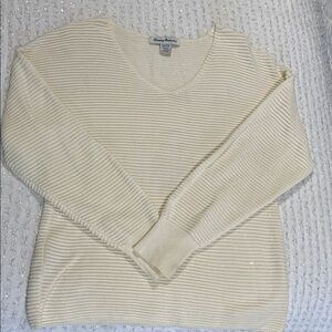 Tommy Bahama Cream V-Neck Sweater